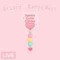 Beaded Badge Reel - Live Claim Only