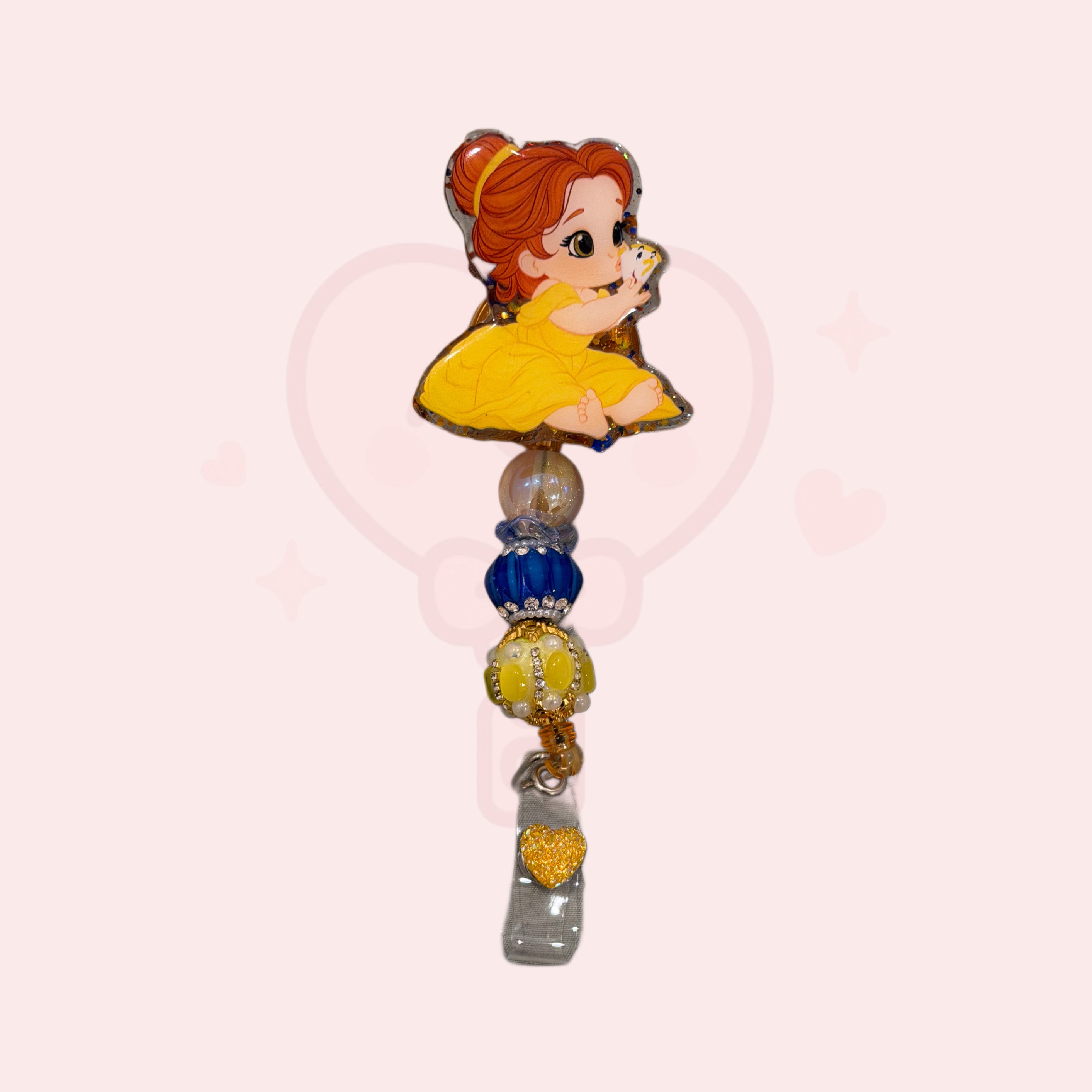 Beauty Princess Beaded Badge Reel