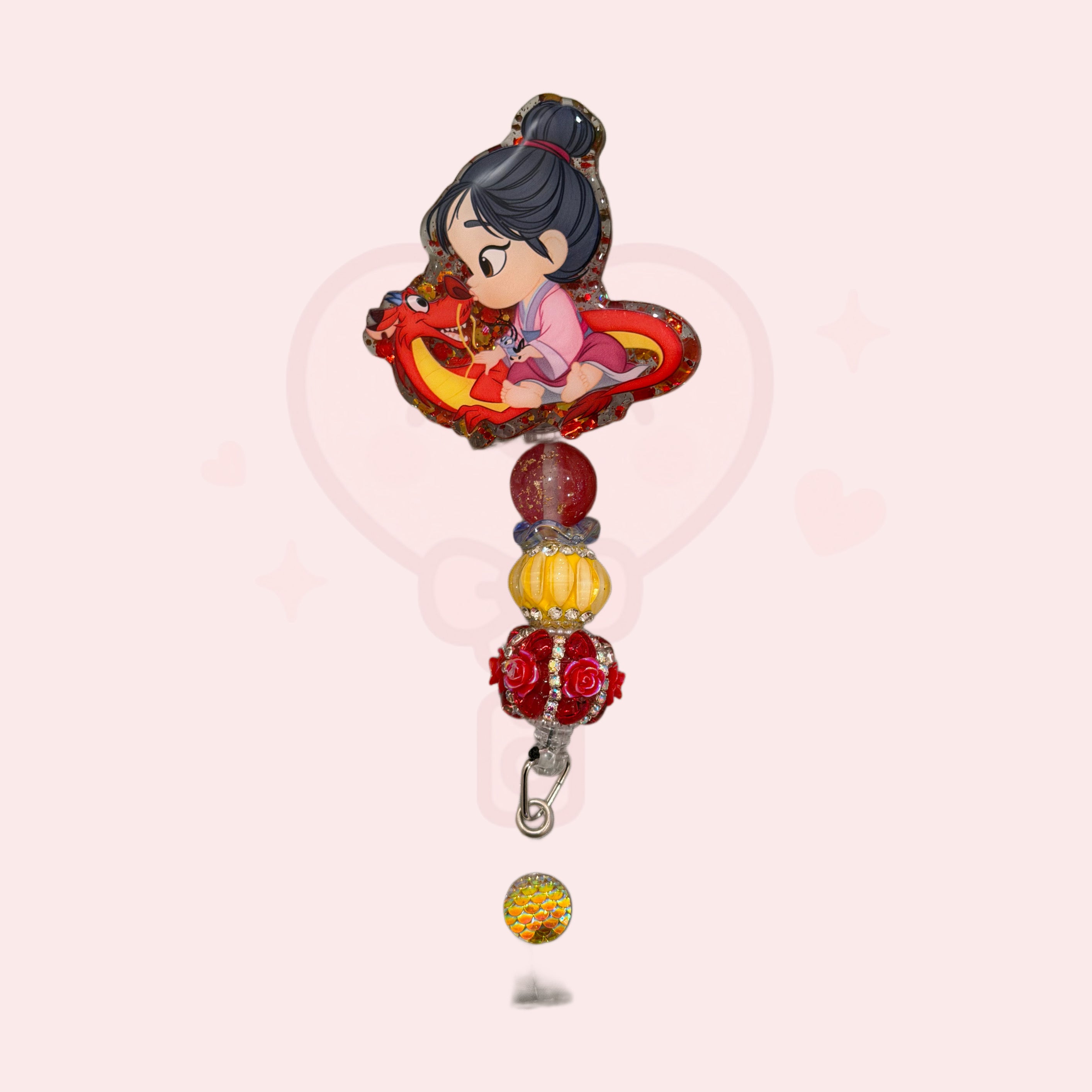 Warrior Princess Beaded Badge Reel