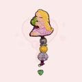 Long Hair Princess Beaded Badge Reel
