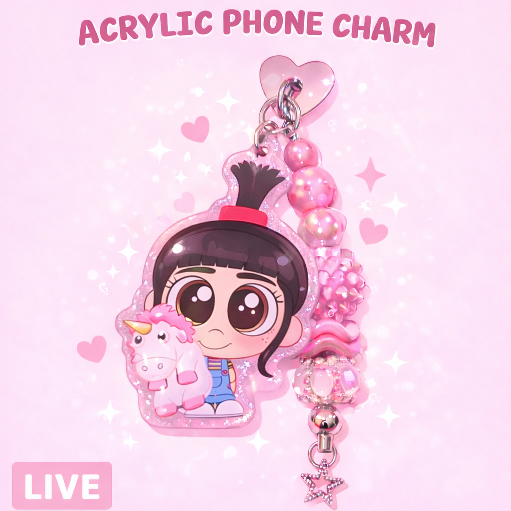 Acrylic Phone Charm - Live Claim