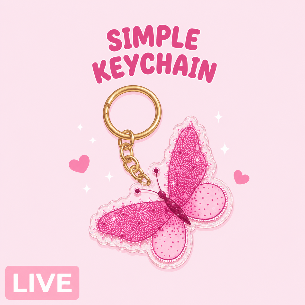 Simple Keychain - Live Claim Only